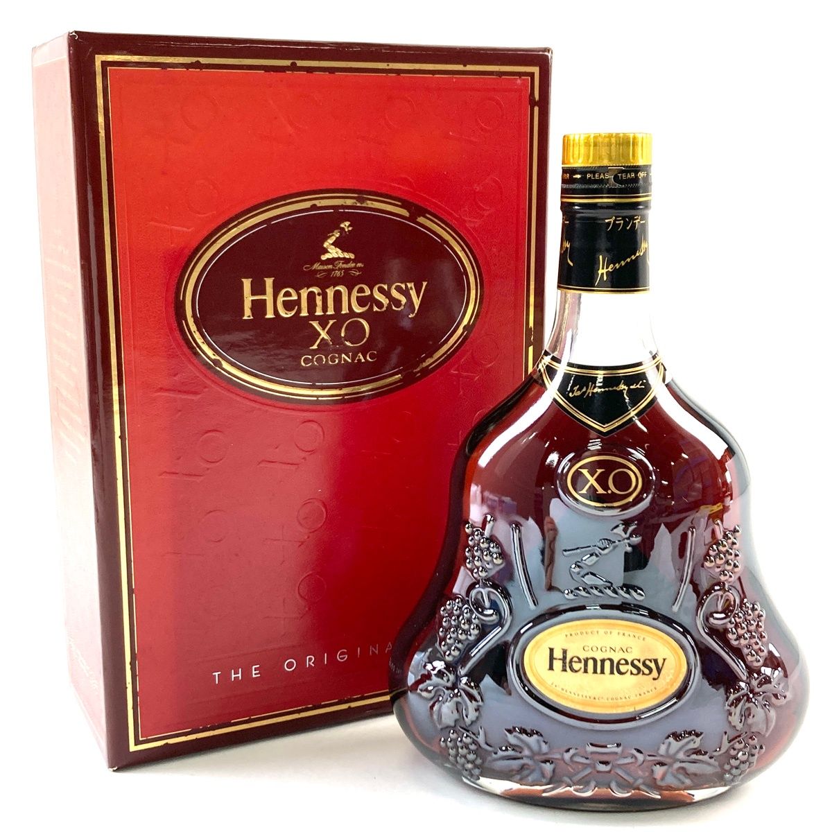 ヘネシー Hennessy XO 金キャップ クリアボトル 700ml ブランデー コニャック 【古酒】