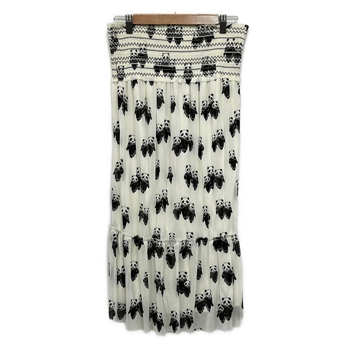 VIVIENNE TAM(ヴィヴィアンタム) ロングスカート サイズP M レディース美品 - 白×黒 パンダ