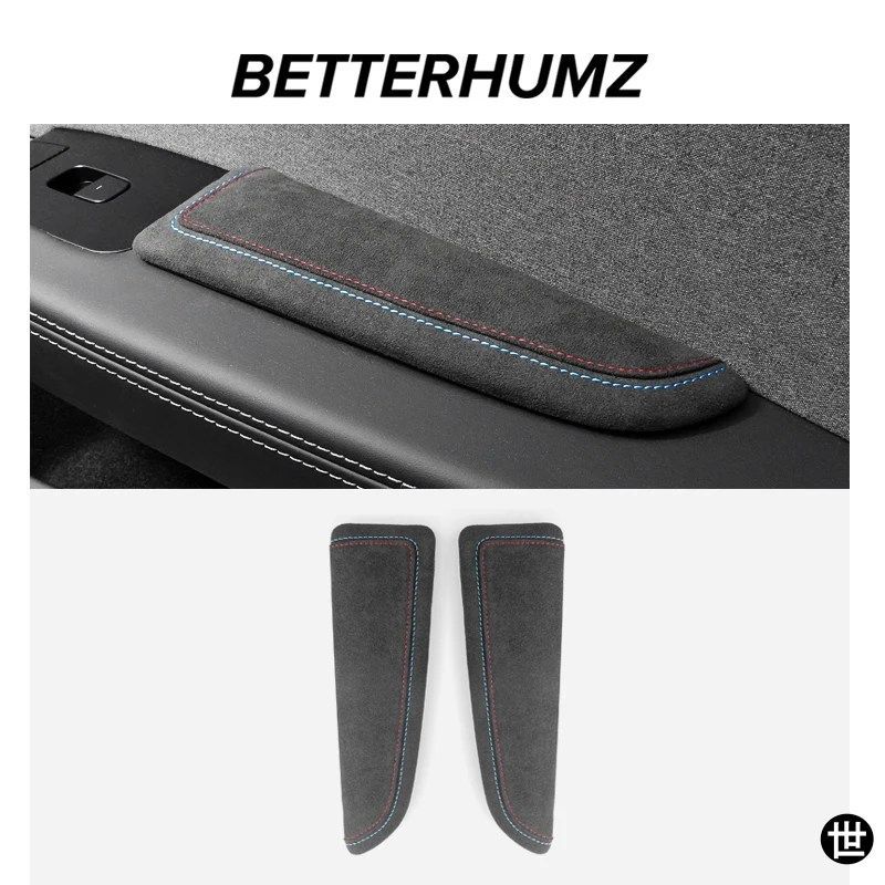 BMW E90 E60 F10 F30 F20 E87 G30 E92 G20 X5用 アルカンターラ製 車用ドアアームレストパッド 肘置きサポートアクセサリー
