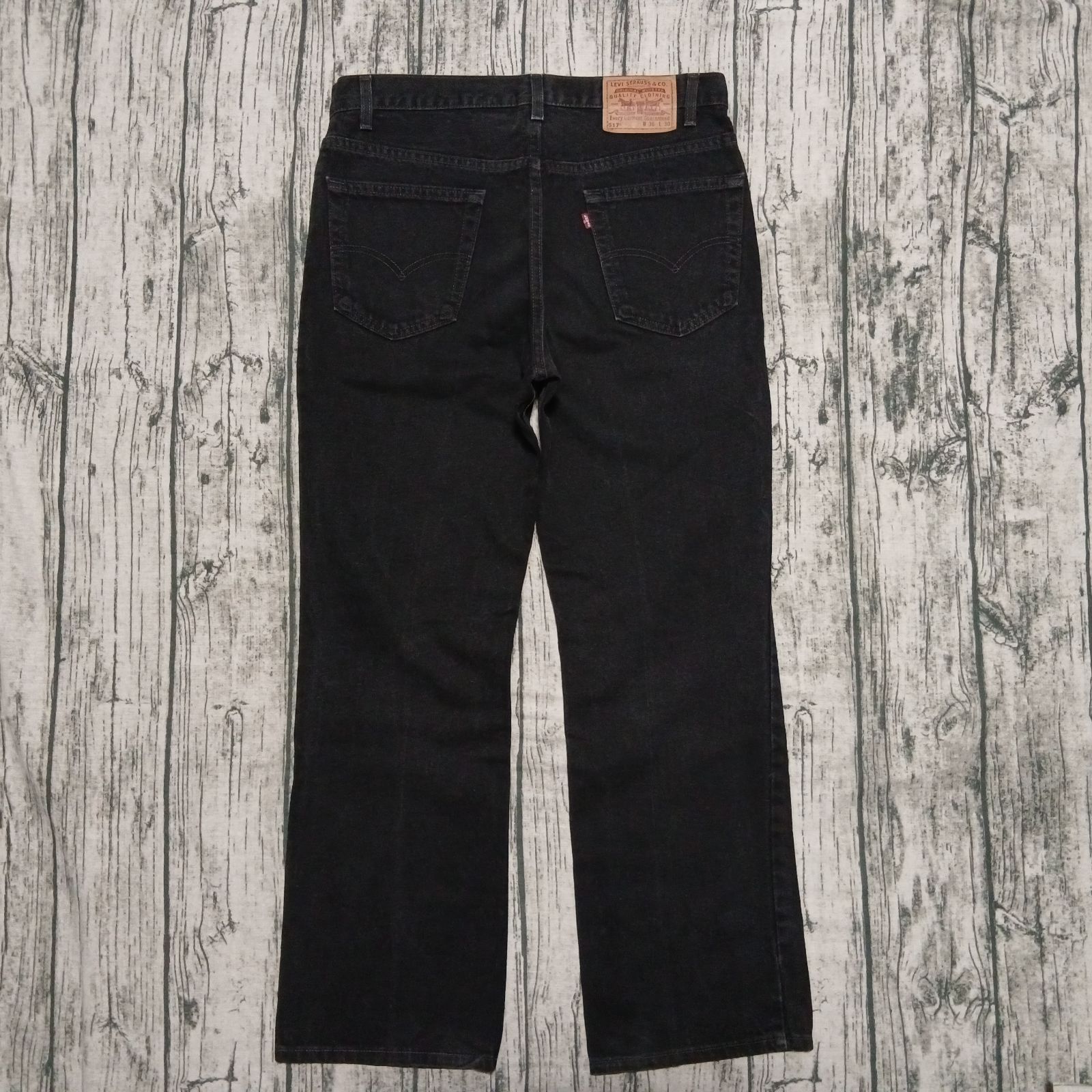 【W36 L30】99年 USA製 ブラックマジック Levi's 517 ブーツカット BLACK 後染めブラック サルファブラック 517-0260