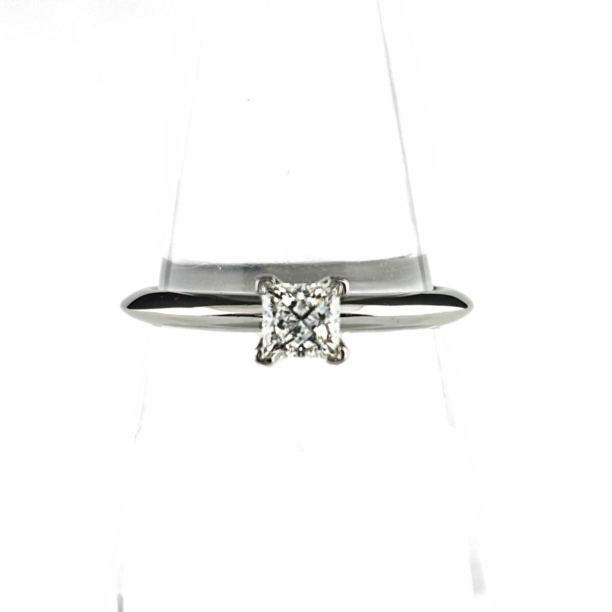 ティファニー TIFFANY&Co. ソリテール リング プラチナ 指輪 ダイヤモンド ソリティア 1Pダイヤ リング 9.5号 Pt950 ダイヤモンド レディース 【中古】