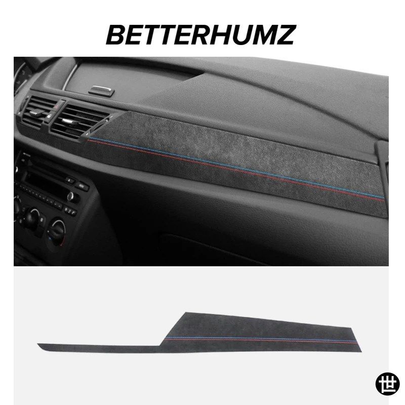 BMW X1 E84 2010-2014用 アルカンターラ製ダッシュボードパネル計器トリムカバー Mパフォーマンスステッカー 車内アクセサリー