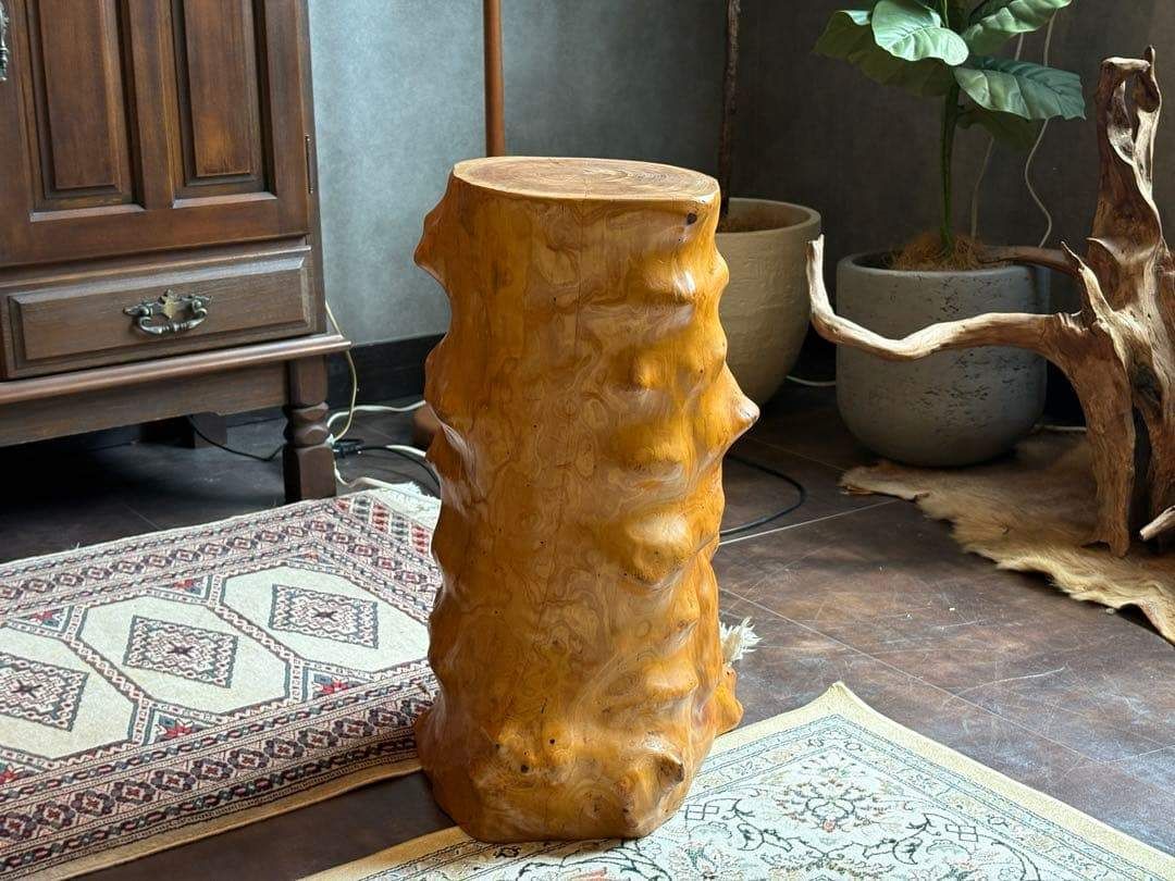 屋久杉　こぶ材　ウッド　オブジェ　丸太　無垢材　インテリア　ディスプレイ家具　G 屋久杉 こぶ材 ウッド オブジェ 丸太 無垢材 インテリア ディスプレイ