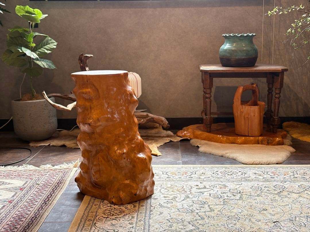 屋久杉　こぶ材　ウッド　オブジェ　丸太　無垢材　インテリア　ディスプレイ家具　G 屋久杉 こぶ材 ウッド オブジェ 丸太 無垢材 インテリア ディスプレイ