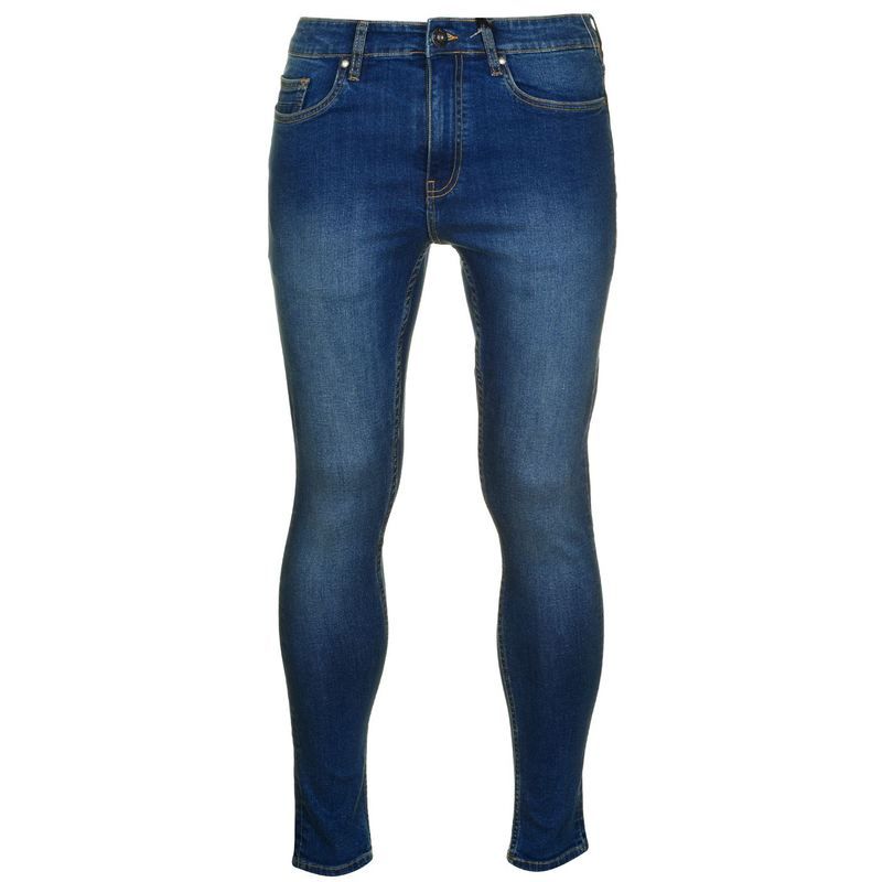 ファイヤートラップ メンズ ボトムス デニムパンツ ジーンズ Firetrap Super Skinny Jeans Mid Wash 2
