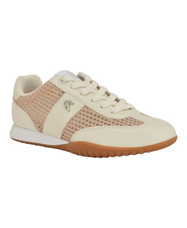カルバンクライン レディース シューズ スニーカー レース Calvin Klein Womens Harllow LaceUp Sneakers White Mesh ホワイト