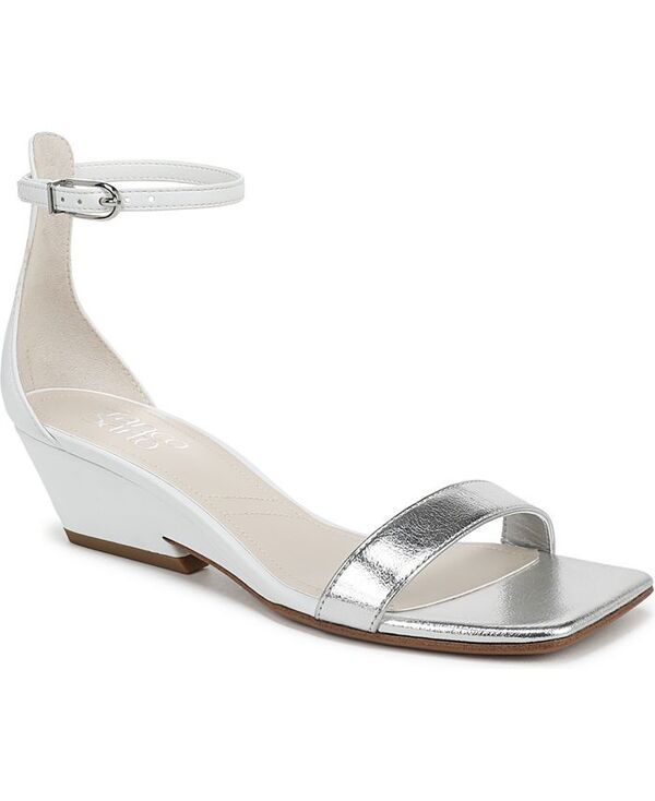 フランコサルト レディース シューズ サンダル Franco Sarto Womens Sadie Open Square Toe Strappy Dress Sandals WhiteSilver