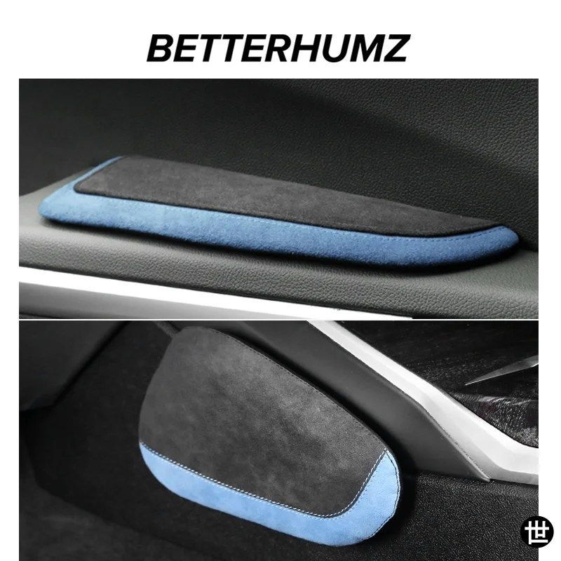 BMW E90 F20 F30 E60 F10 G20 X5 E70 X3 G30 G38 F32 E92用 アルカンターラ製 車用ドアアームレストパッド 肘置きサポートピロー