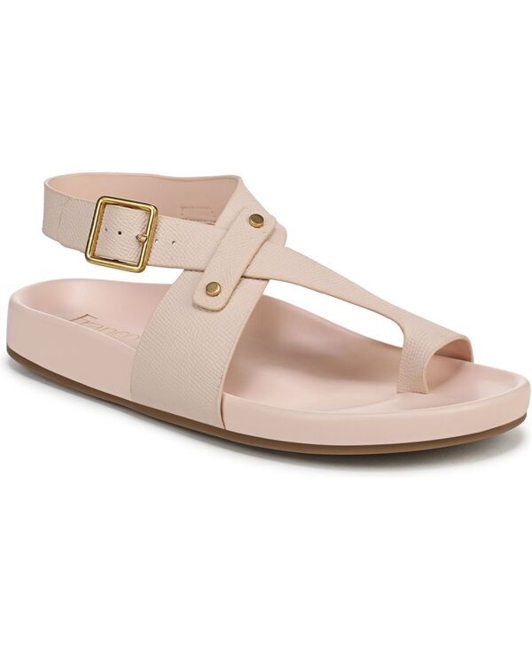 フランコサルト レディース シューズ サンダル Franco Sarto Blair Toe Loop Round Toe Buckle Flat Sandals Light Pink Tumbled
