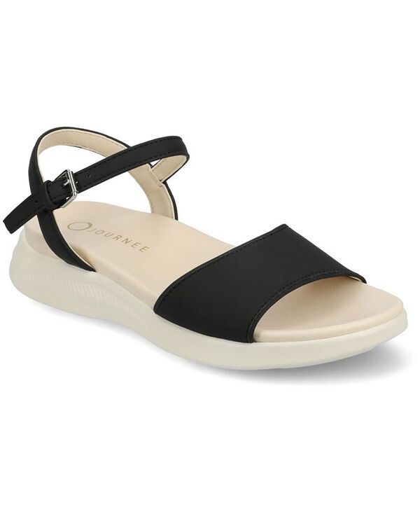 ジュルネ コレクション レディース シューズ サンダル Journee Collection Womens Jaylee Buckle Wedge Sandals Black ブラック