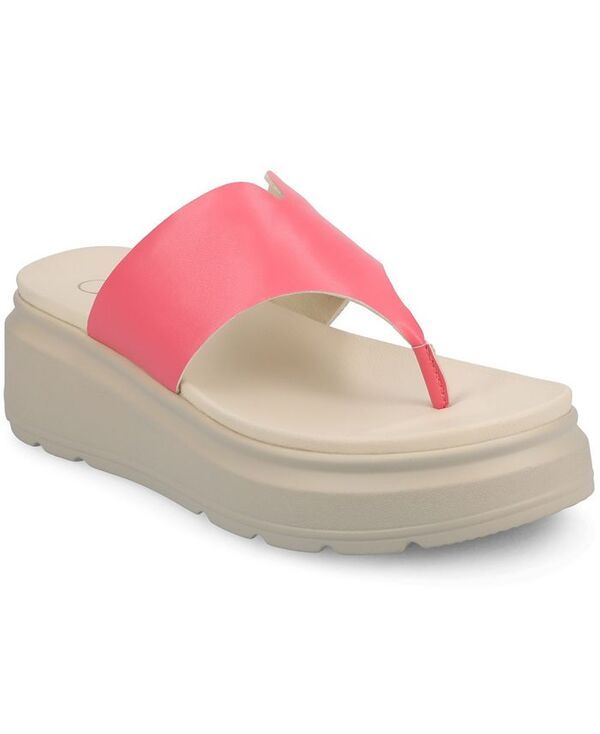 ジュルネ コレクション レディース シューズ サンダル Journee Collection Womens Carah SlipOn Wedge Sandals Coral コーラル