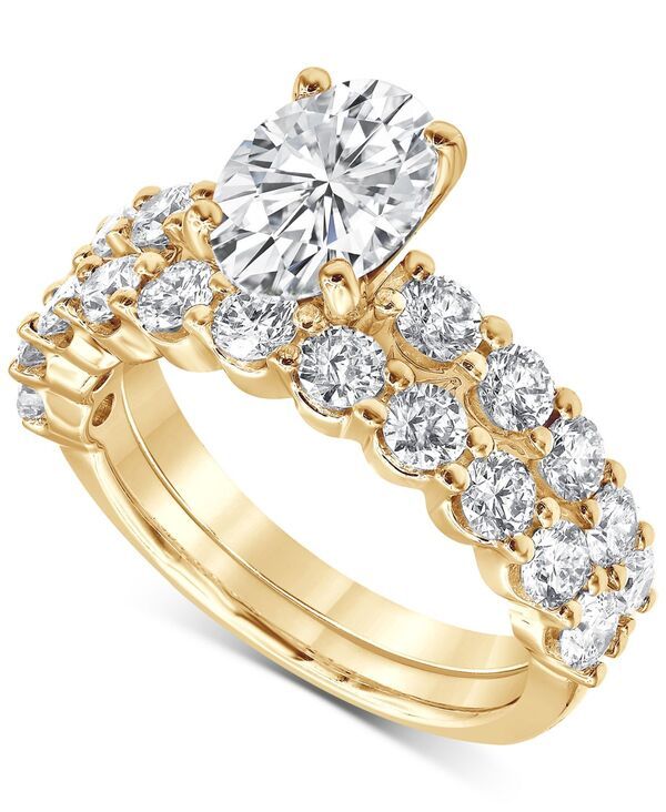 バッジェリーミシュカ レディース アクセサリー リング Badgley Mischka Certified Lab Grown Diamond Oval Bridal Set 338 ctw in 1