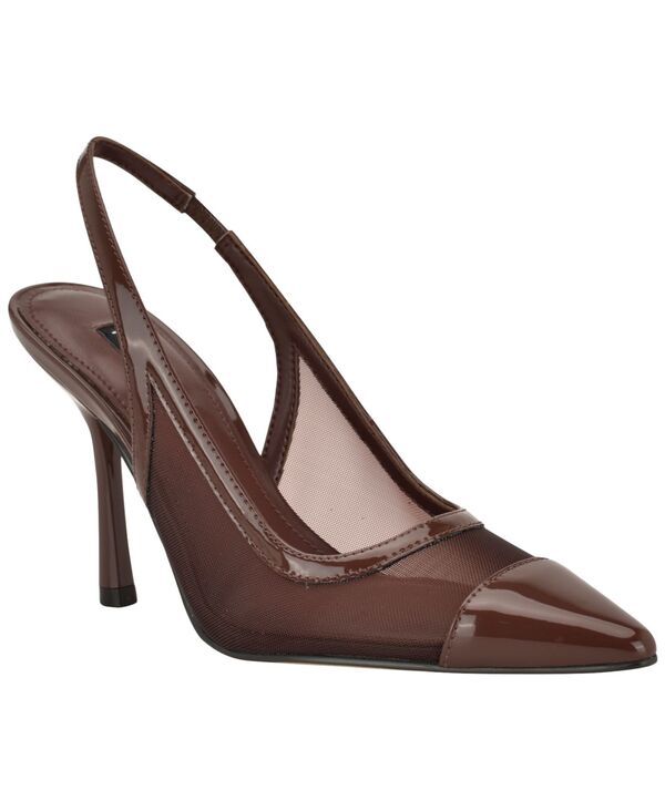 ナインウェスト レディース シューズ パンプス メッシュ Nine West Womens Jermain Mesh Slingback Stiletto Pumps Brown Mesh ブラウン