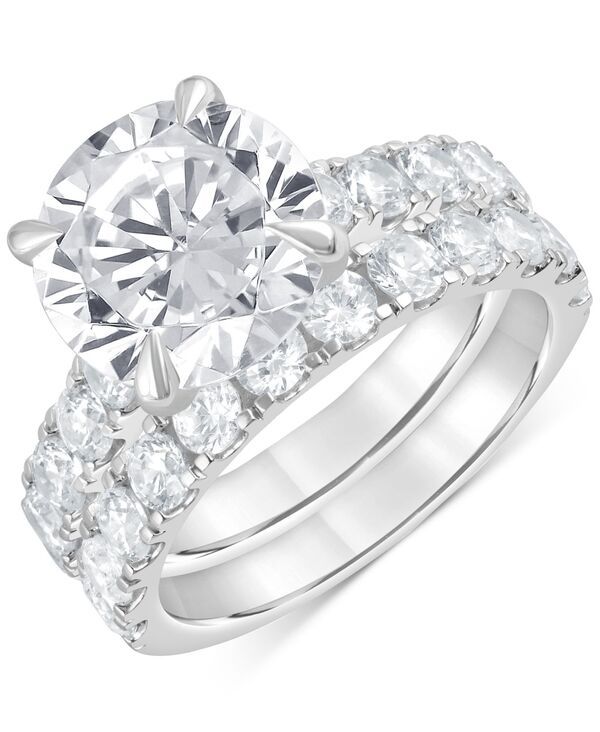 バッジェリーミシュカ レディース アクセサリー リング Badgley Mischka Certified Lab Grown Diamond Bridal Set 6 ctw in 14k Whit