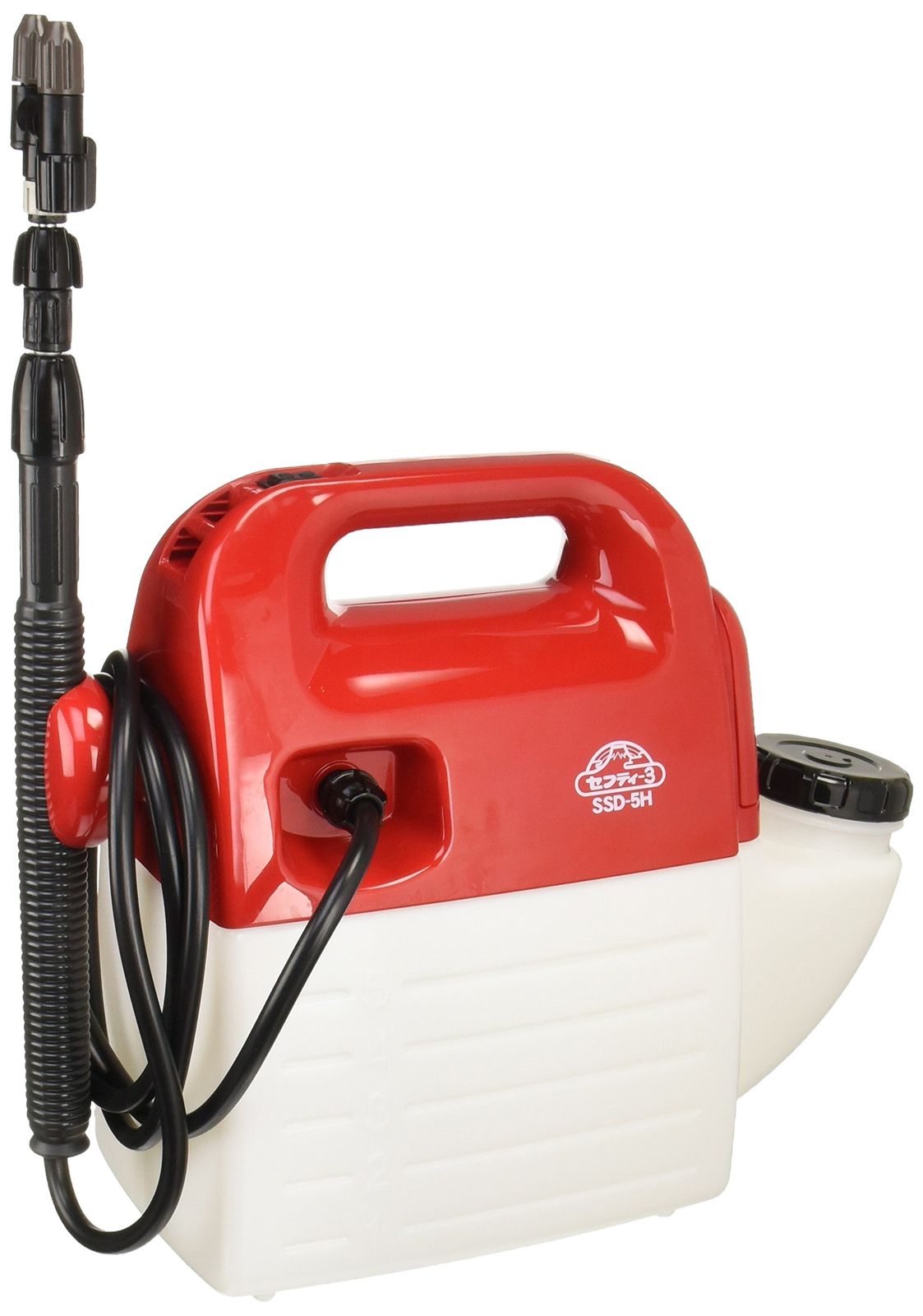☆新品☆セフティー3(Safety-3) ハイパワー電池式噴霧器 5L ホース1.7m ノズル40-90cm 1頭2頭切替 SSD-5H bf46a2b4