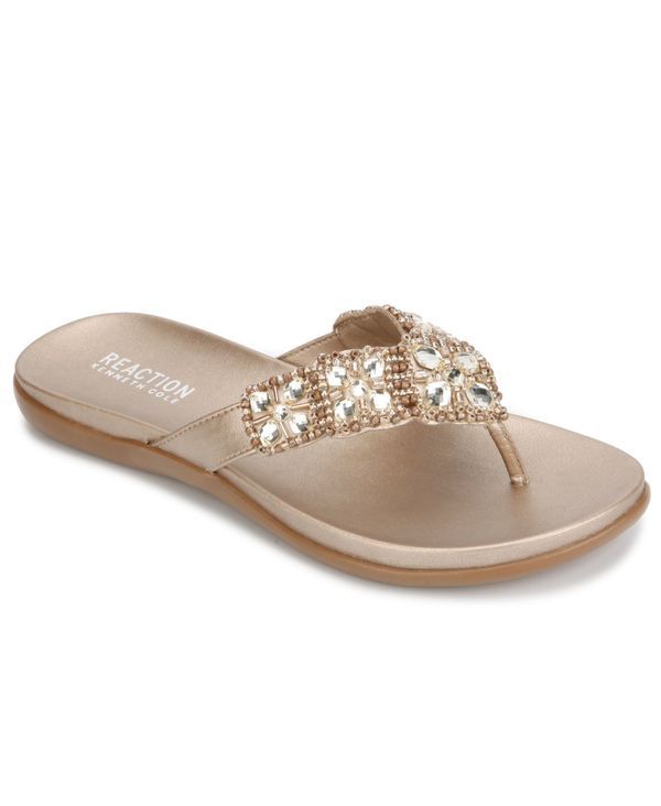 ケネスコール レディース シューズ サンダル Kenneth Cole Reaction Womens Glamathon Flat Sandals Champagne シャンパン