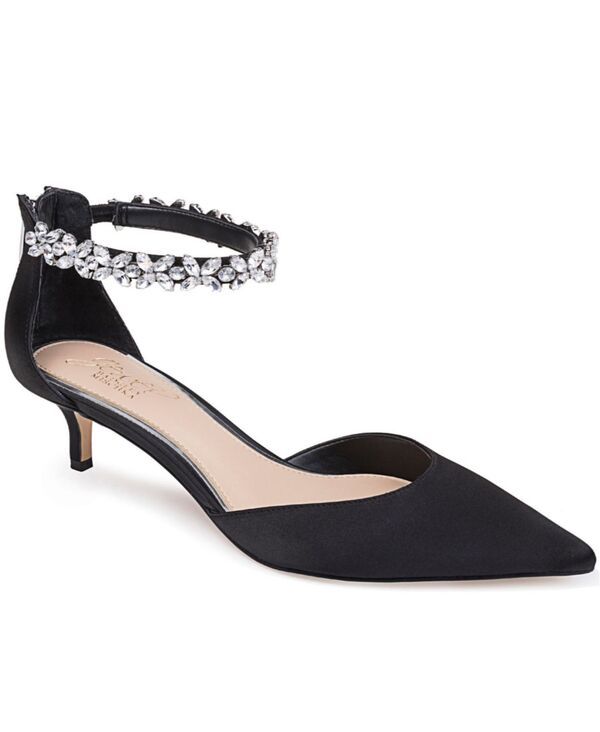 ジュウェルダグレイミシュカ レディース シューズ パンプス ヒール Jewel Badgley Mischka Womens Robles Kitten Heel Evening Pumps Blac
