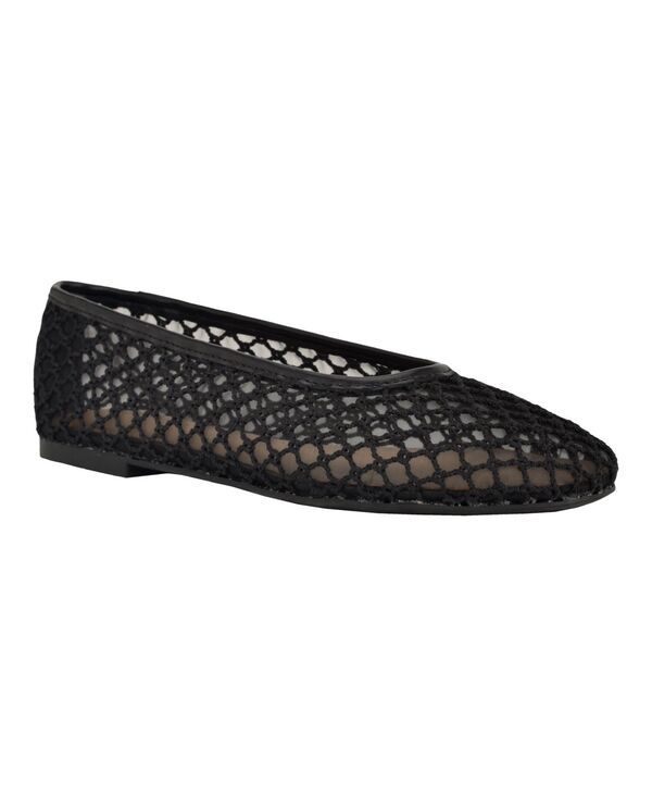 カルバンクライン レディース シューズ パンプス Calvin Klein Womens Delicate Woven Ballet Flats Black Mesh ブラック