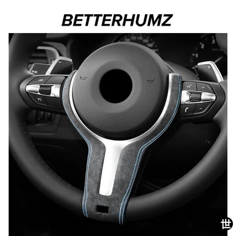BMW F20 F21 F30 F31 F32 F34 F48シリーズ 1 2 3 4 X1用 アルカンターラ巻きステアリングホイールトリムストリップ 車内アクセサリー