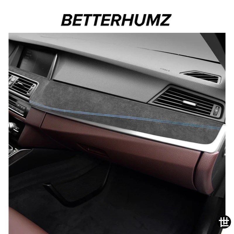 BMW F10 F18シリーズ5用アルカンターラ製ダッシュボードパネルトリム車内カバー計器パフォーマンスステッカーアクセサリー