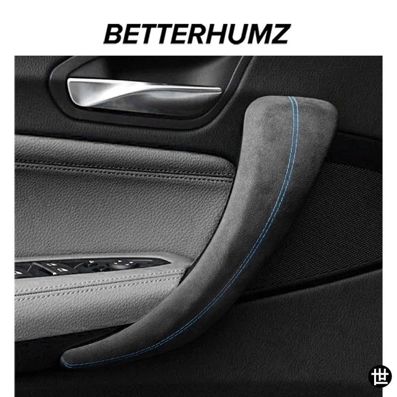 BMW F20シリーズ1用 アルカンターララップ製 車内ドアプルハンドルストリップ アームレストパネルトリムカバー チューニングアクセサリー