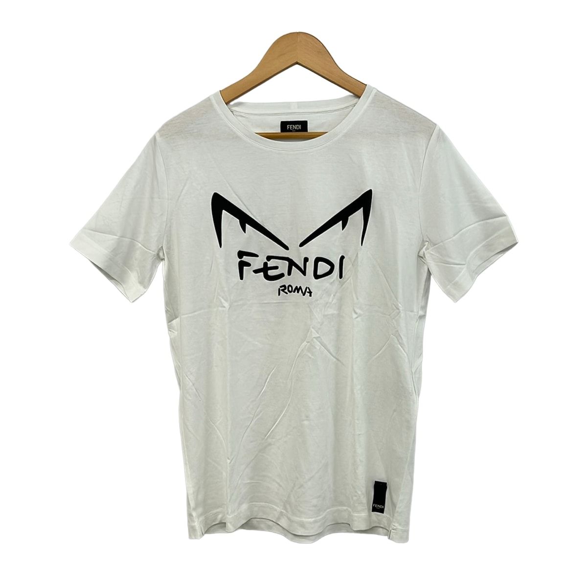 FENDI(フェンディ) 半袖Tシャツ サイズL レディース美品 - 白×黒 クルーネック 16,730円