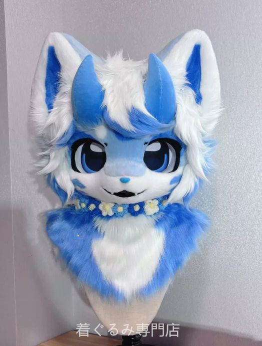犬　猫　着ぐるみ ヘッド全頭　ヘッド ケモノ ファースーツ ぬいぐるみ コスプレ コスチューム Kurumi 一点物 C662