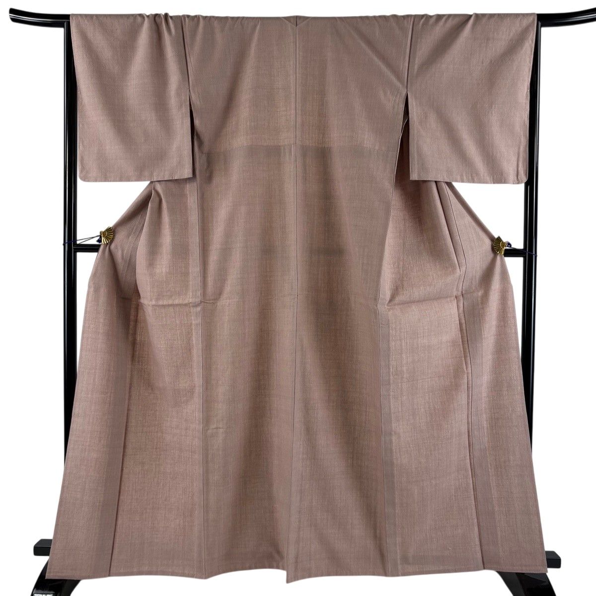 紬 身丈163cm 裄丈68cm L 単衣 ピンク 正絹 逸品 【中古】
