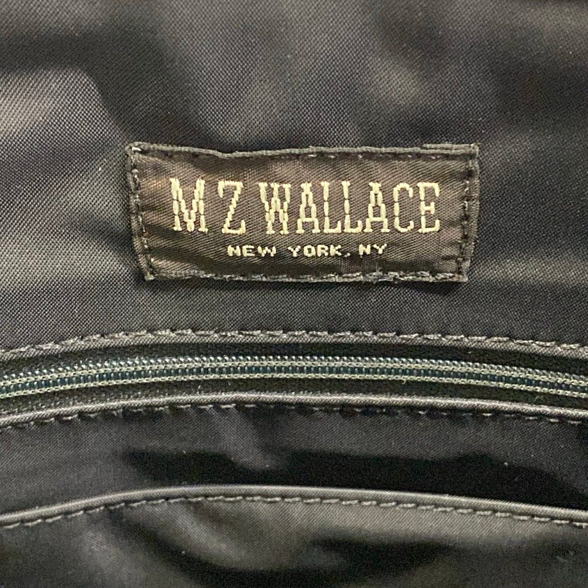 MZ WALLACE(ウォレス) トートバッグ - カーキ×マルチ 迷彩柄 レザー 