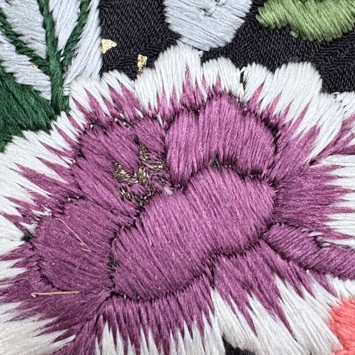 振袖 身丈155cm 裄丈62.5cm S 袷 花籠 笠松 刺繍 絞り 赤 正絹 名品