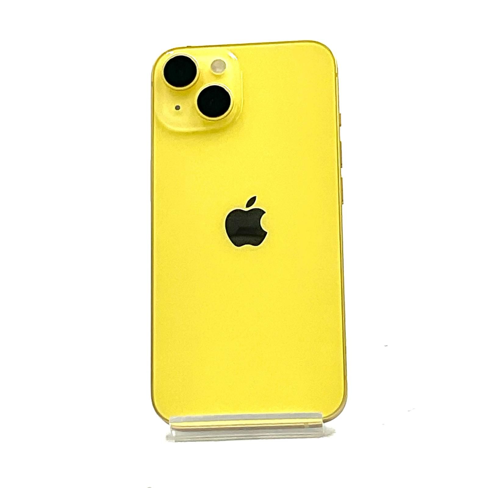 【全額返金保証】【最速発送】 iPhone 14 128GB イエロー SIMフリー 白ロム 美品 動作確認済 85%