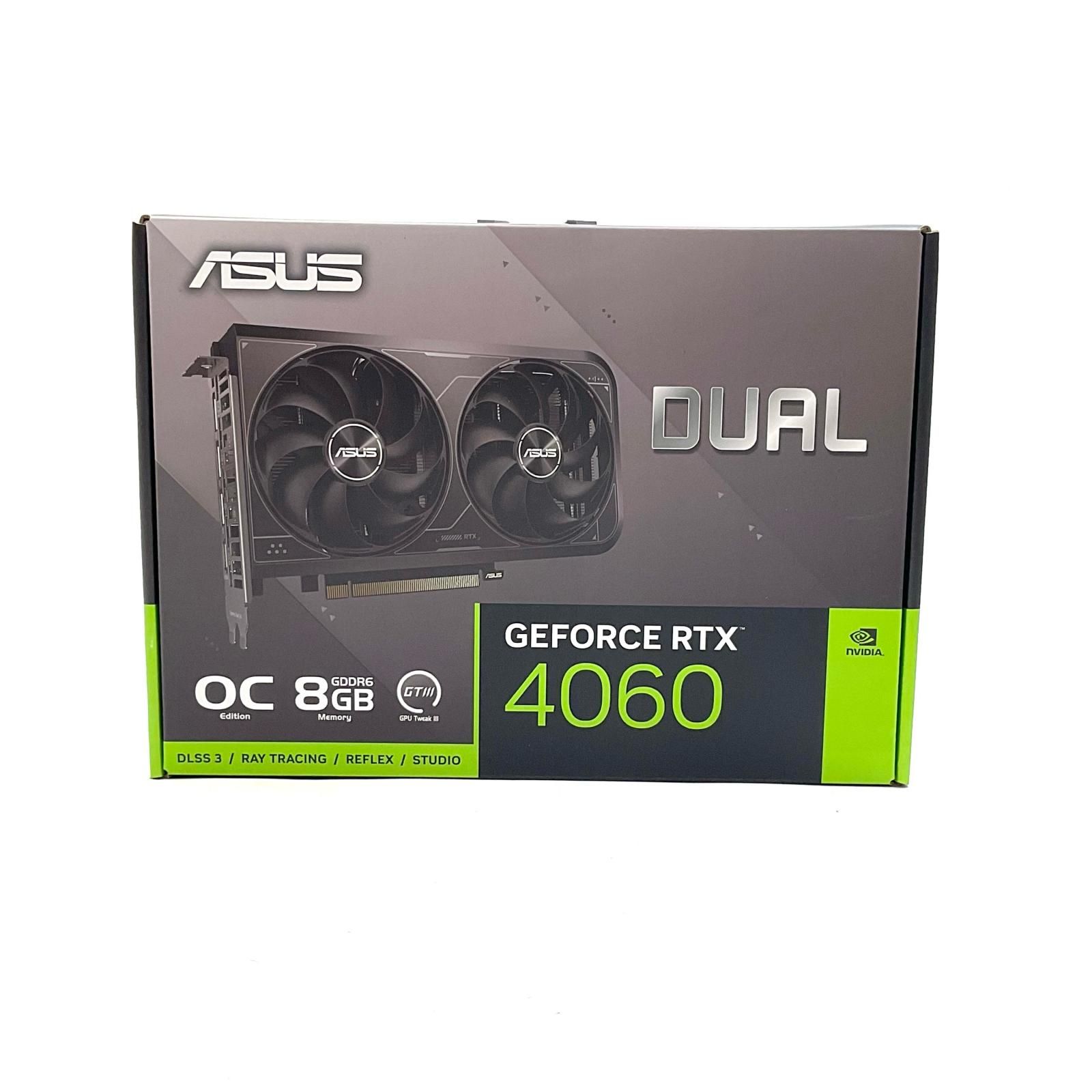 【全額返金保証】【最速発送】ASUS グラフィックボード NVIDIA GeForce RTX 4060 DUAL-RTX4060-O8G-V2 美品 動作確認済