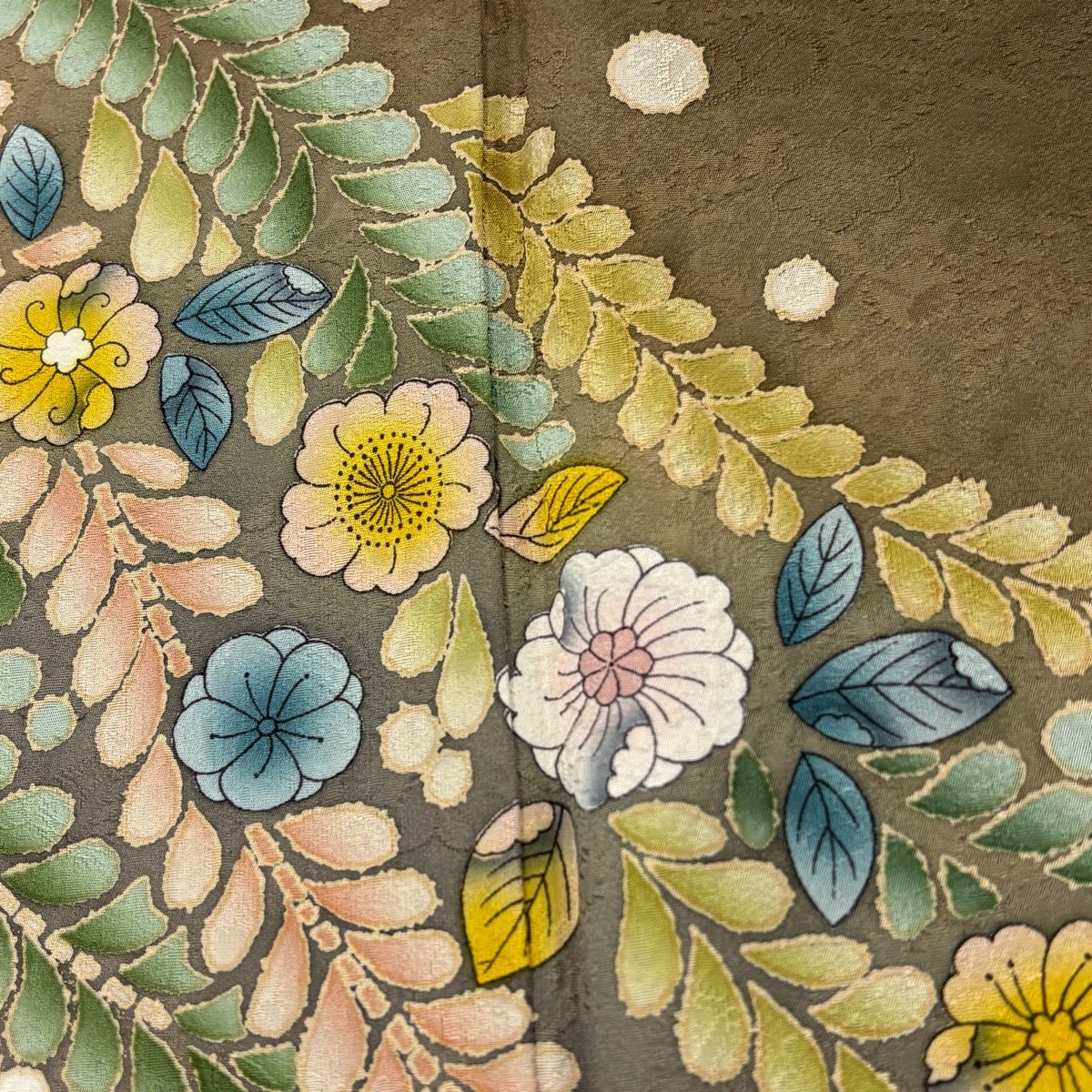 ＧＷセール‼️美品‼️ボルドーカラー⭐︎辻ヶ花　裄70cm 訪問着 訪問着 身丈166.5cm 裄丈70cm L 袷 辻が花柄 桜 金彩 ぼかし 茶色 正絹