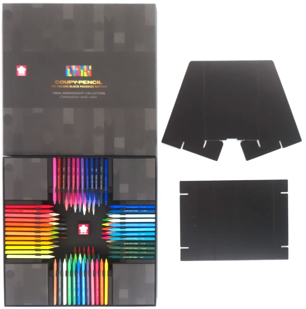 【中古】画材 サクラクレパス クーピーペンシル100色セット ブラックパッケージエディション