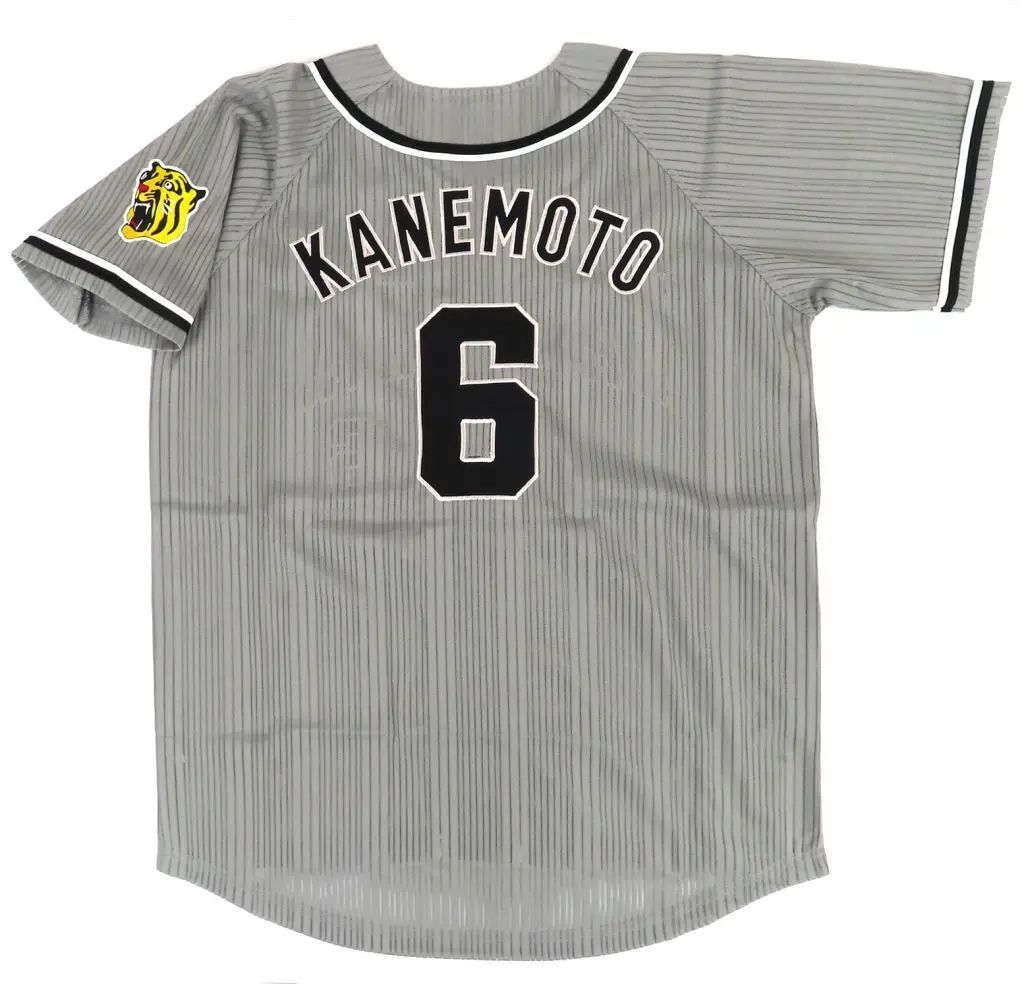 【中古】衣料雑貨 金本知憲#6(阪神タイガース) レプリカユニフォーム(ビジター) 2002年モデル グレー Lサイズ