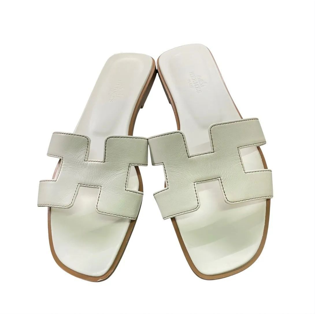 HERMES エルメス サンダル オラン Sandals Oran Blanc White H021056Z