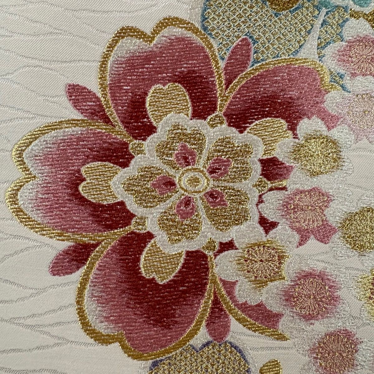 美品】 振袖 身丈165.5cm 裄丈68cm L 袷 袋帯フルセット 破れ色紙 桜