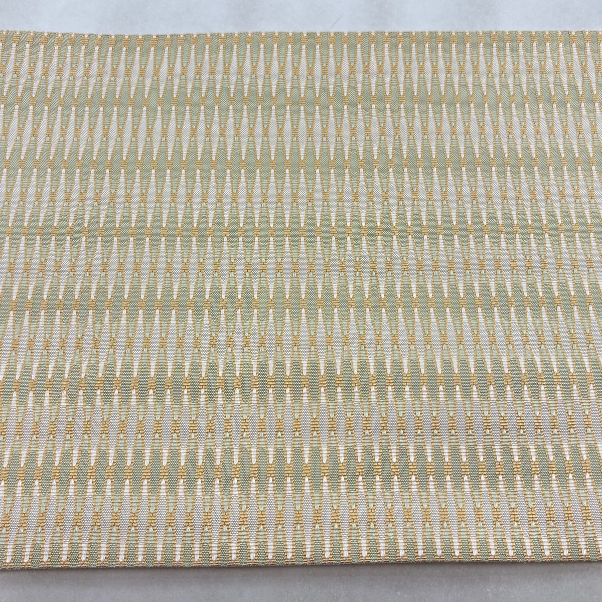 美品】 袋帯 逸品 人間国宝 北村武資 落款 幾何学 ベージュ 六通 正絹 