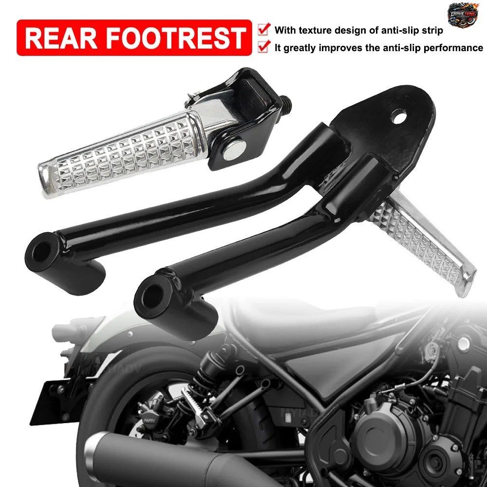 ホンダ レベル CMX300 CMX500 CMX 300 500 2017-2023 2024 用オートバイ後部座席用フットレスト ペグ フットレスト ペダル キット