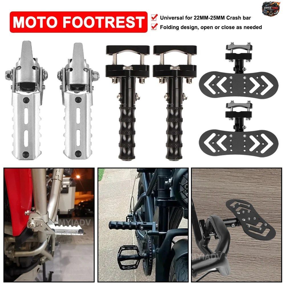 BMW R1250GS R1200GS LC F900XR F750GS F850GS 2013-2023 用モーターサイクルフットレストフロントフットペグ、高速道路対応回転式折りたた