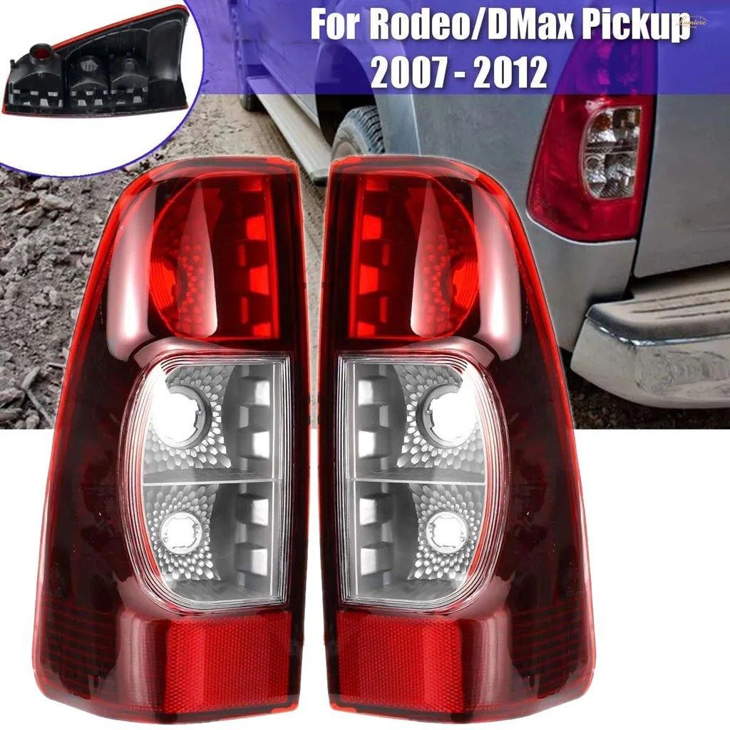 STABLE-2PCS 車用リアテールライトブレーキランプテールランプ（電球なし）いすゞロデオDMAXピックアップ 2007-12