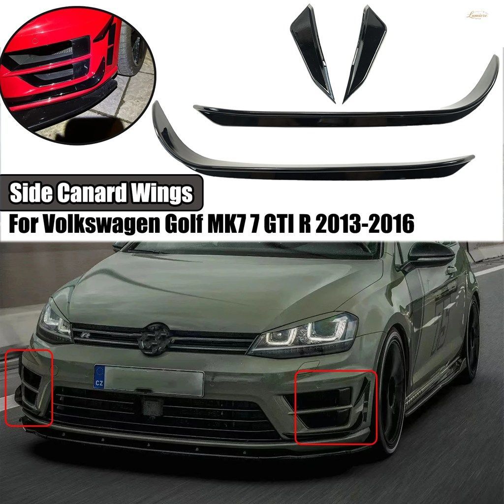 フロントバンパーエアロキットサイドカナードウィングフォルクスワーゲンゴルフMK7 7 GTI R 2013-2016 REVOZPORTスタイルカーエクステリア