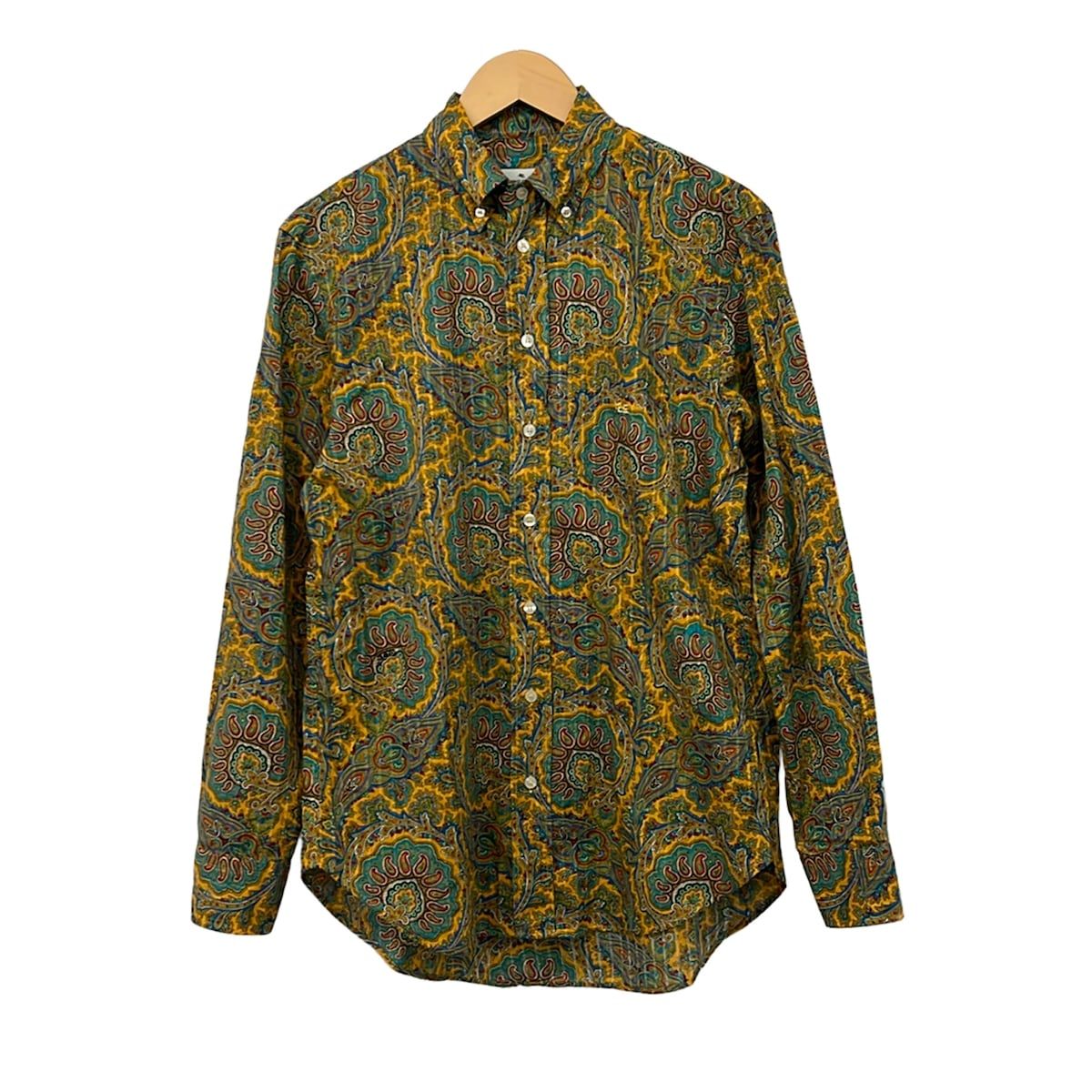 ETRO(エトロ) 長袖シャツ サイズ38 M メンズ - ライトブラウン×ブルー