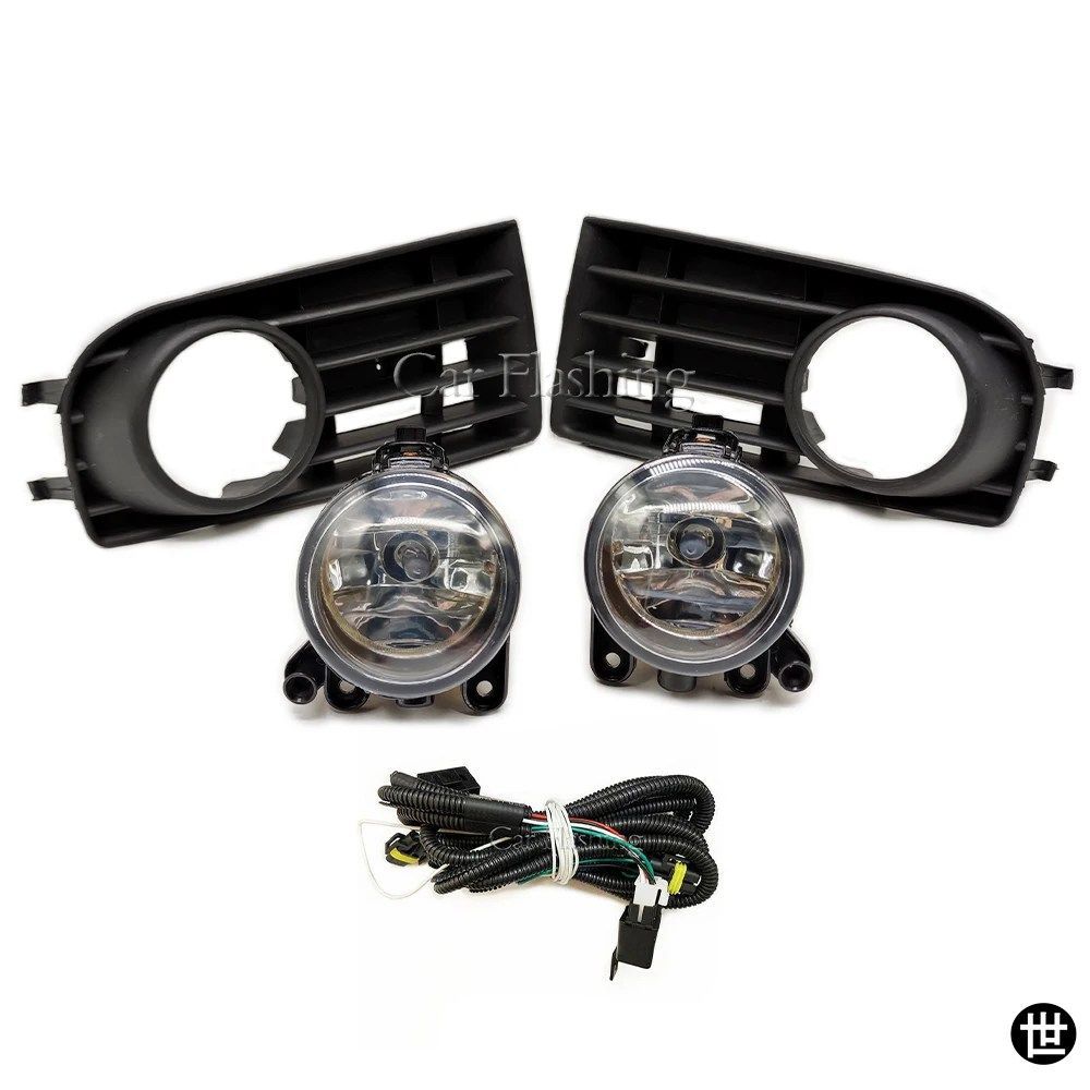 カーパーツ フォグランプ グリルカバーと配線 GOLF 5 A5 MK5 R32 2004 - 09 ハロゲン LED