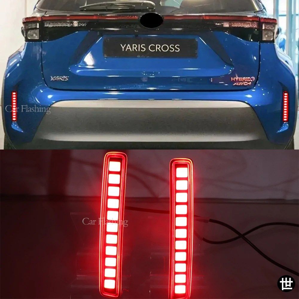 トヨタ ヤリス クロス 2020 2021 2022 用 LED リフレクター 1セット バンパーライト リアフォグランプ ブレーキライト ダイナミックウィン