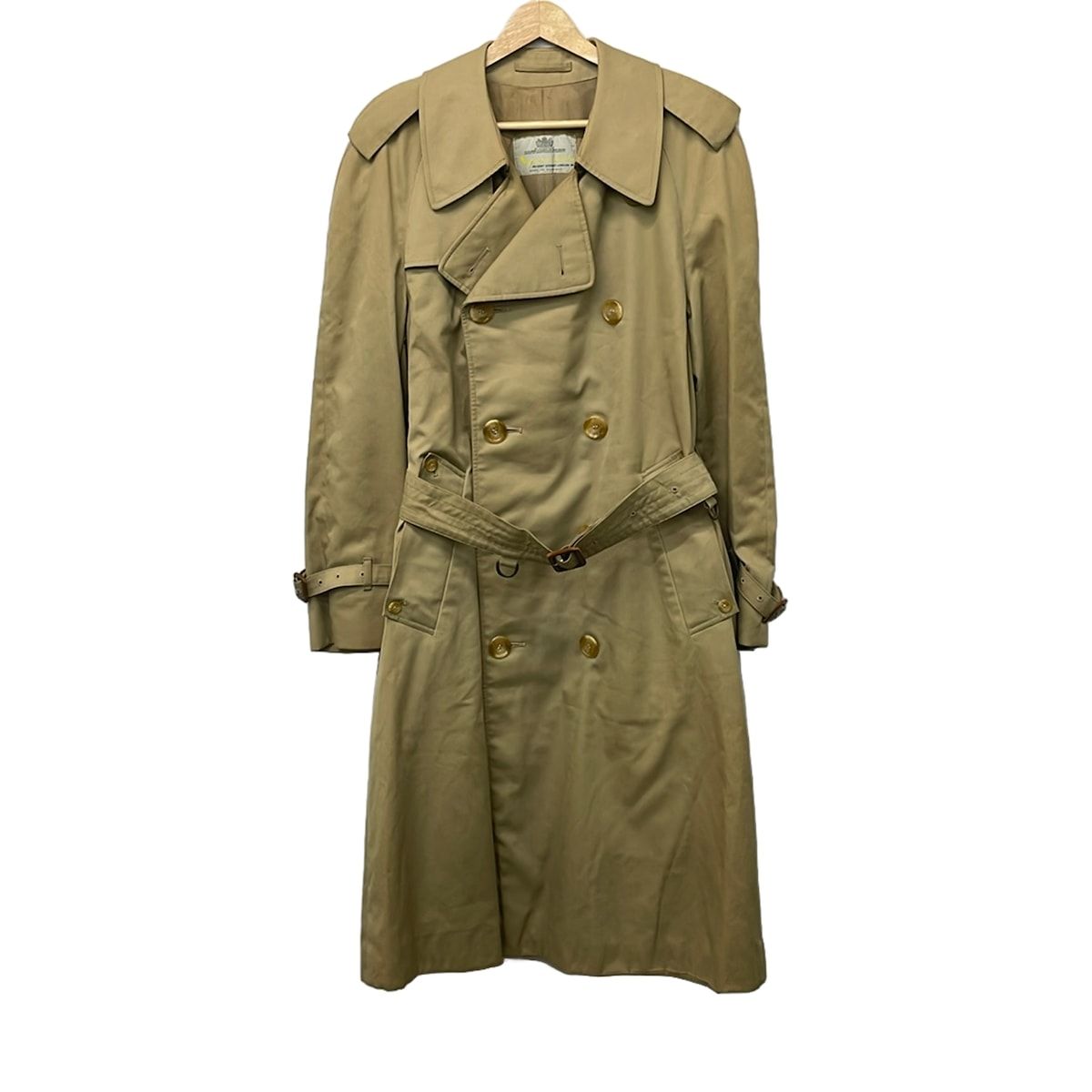 Aquascutum(アクアスキュータム) トレンチコート サイズSHORT38 メンズ - ベージュ 長袖/春/秋