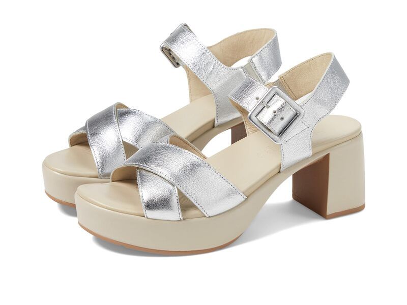 ナオト レディース シューズ ヒール Naot Elite Soft Silver Lea シルバー