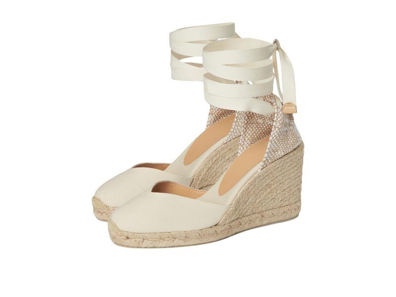 カスタ ニエール レディース シューズ ヒール CASTANER Chiara 80 mm Wedgespadrille Ivory 1 アイボリー