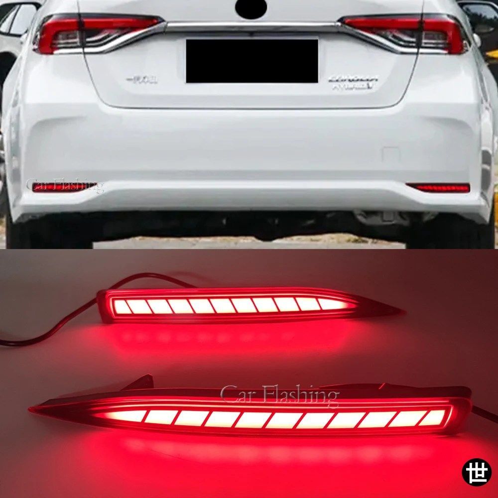 トヨタ カローラ アルティス 2019 - 24 用 LED リア フォグランプ バンパーライト ブレーキ ダイナミック ウィンカー リフレクター 2