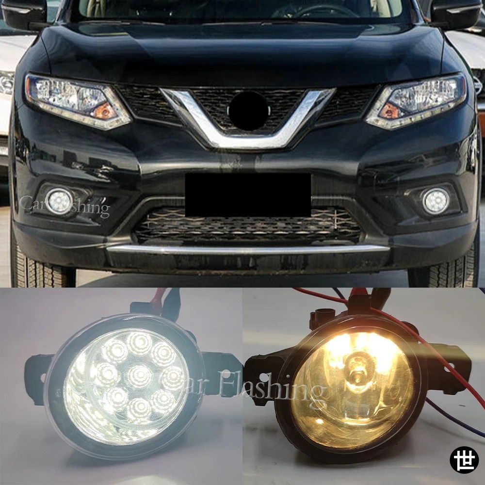 日産エクストレイルT32エクストレイルローグ2014 2015 2016用フォグランプLEDフォグランプスイッチハーネスカバーグリルフォグランプアセン